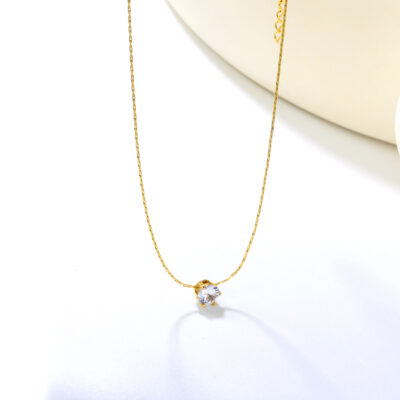 Solitaire Crystal Necklace