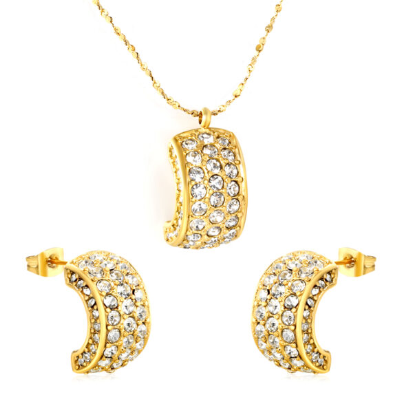 Axora Clear Crescent Moon Jewelry Set Clear Crescent Moon Jewelry Set