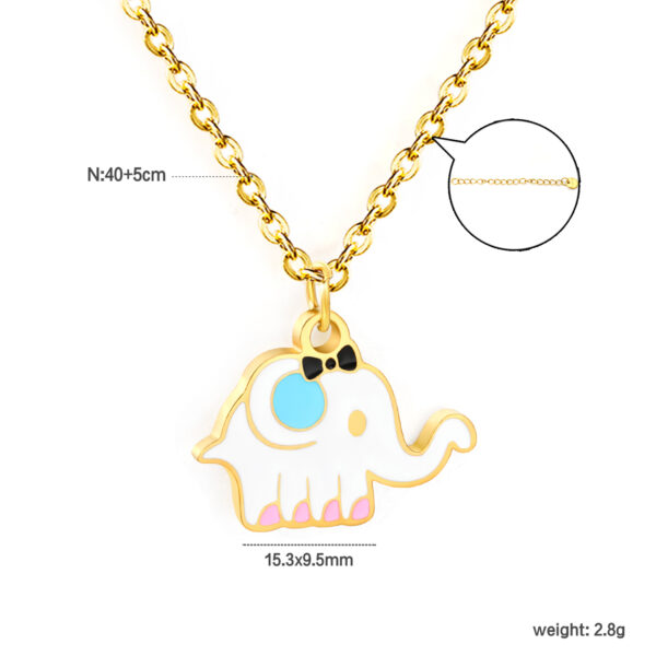 Elephant Enamel Necklace