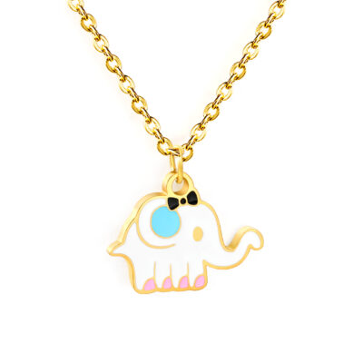 Elephant Enamel Necklace