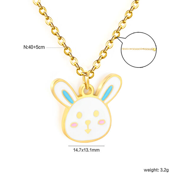 Bunny Enamel Necklace