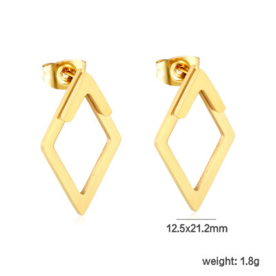 Open Diamond Stud Earrings