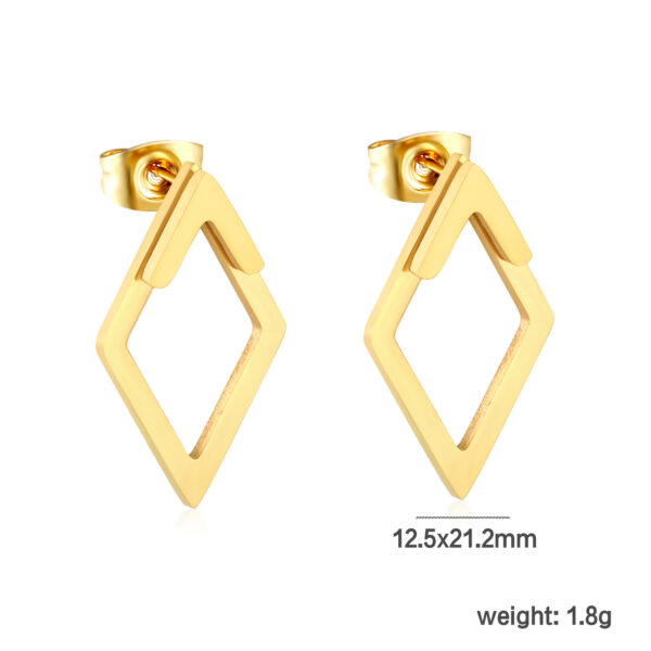Open Diamond Stud Earrings