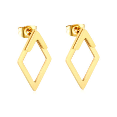 Open Diamond Stud Earrings