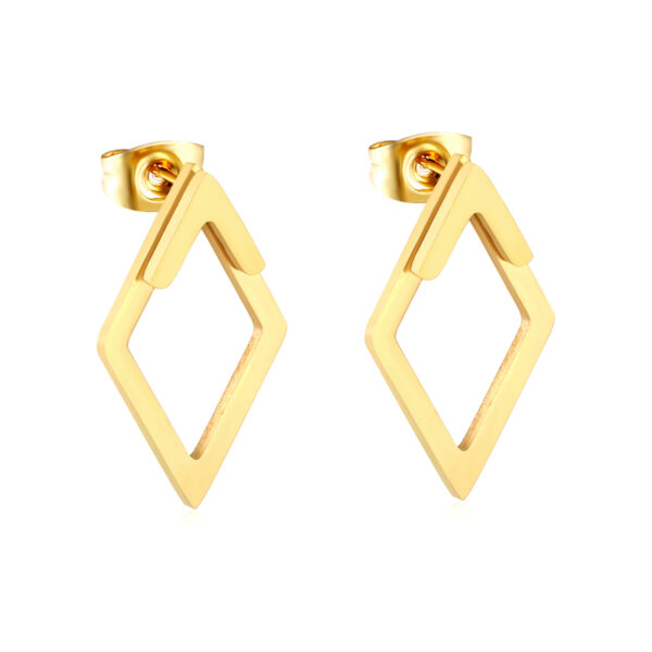 Open Diamond Stud Earrings