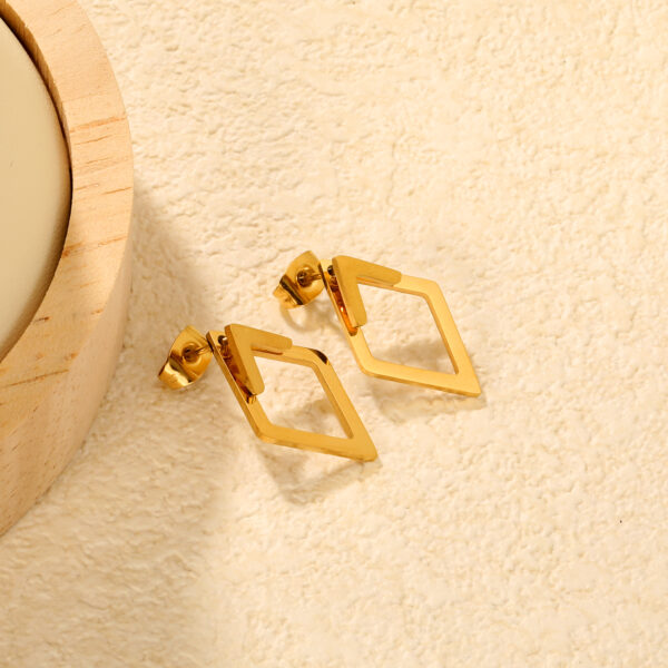 Open Diamond Stud Earrings