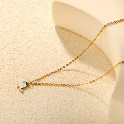 Elephant Enamel Necklace