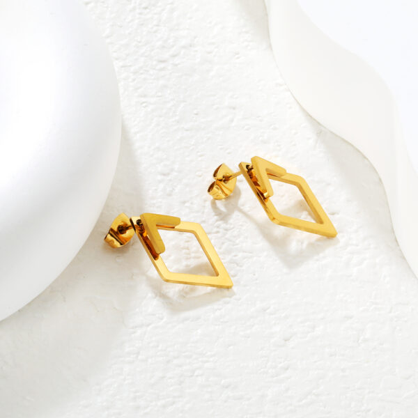 Open Diamond Stud Earrings