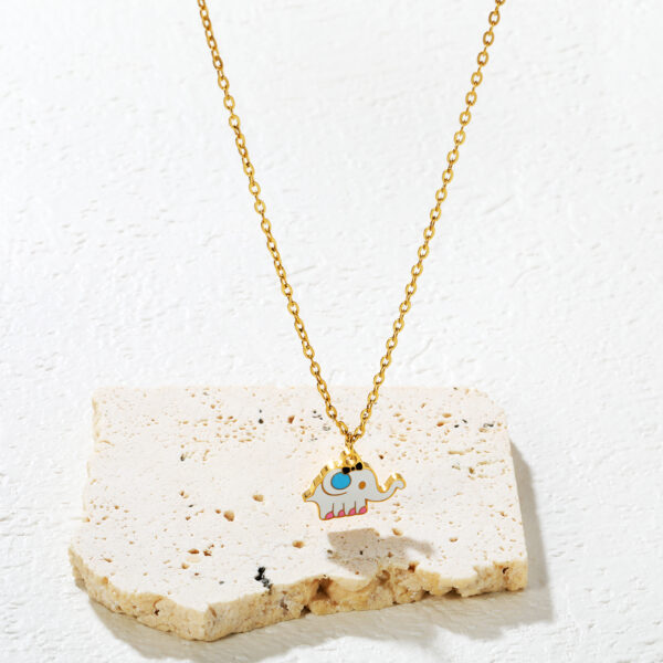 Elephant Enamel Necklace