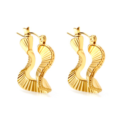 Wavy Hoop Earrings