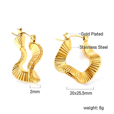 Wavy Hoop Earrings
