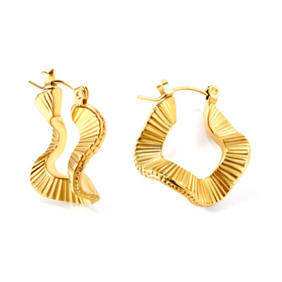 Wavy Hoop Earrings