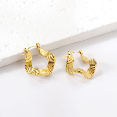 Wavy Hoop Earrings