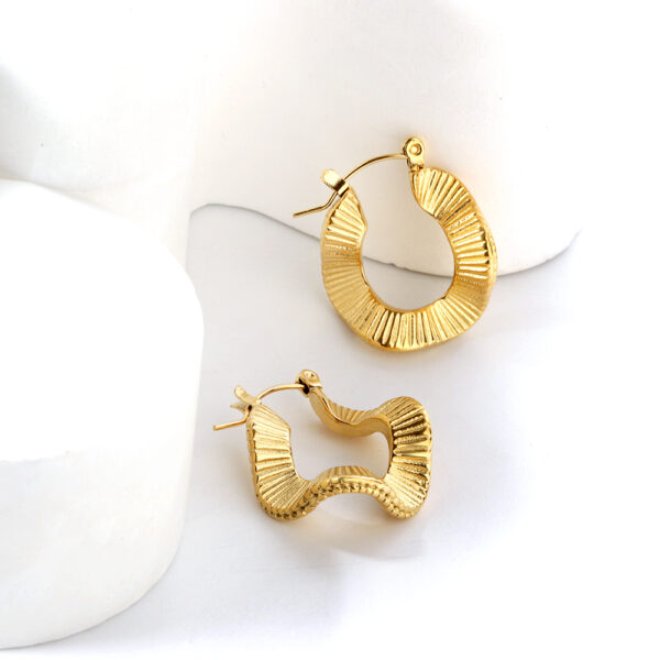 Wavy Hoop Earrings
