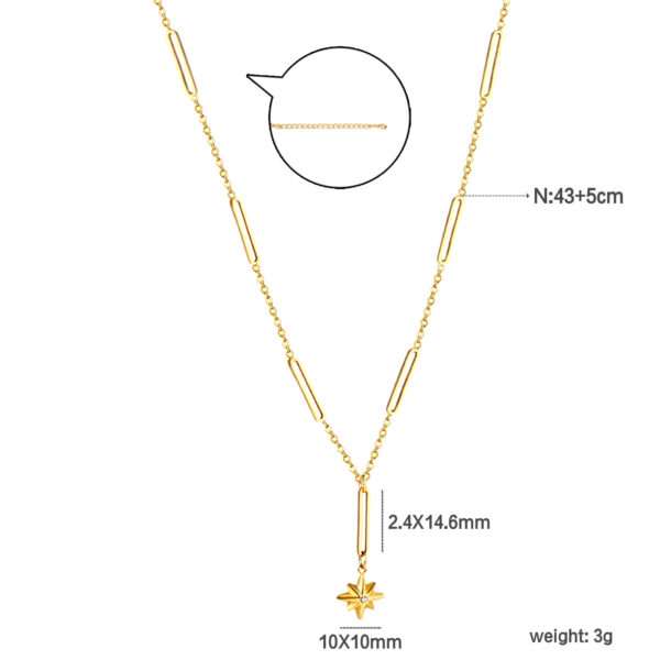 Star Charm Lariat Necklace