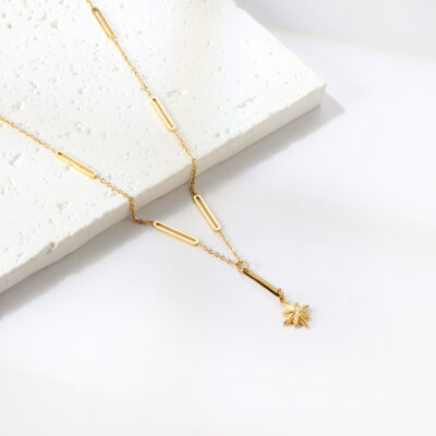 Star Charm Lariat Necklace