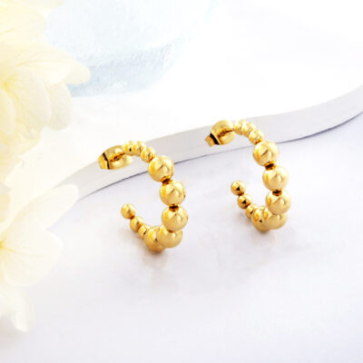 Beaded Hoop Earrings