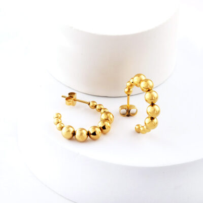 Beaded Hoop Earrings