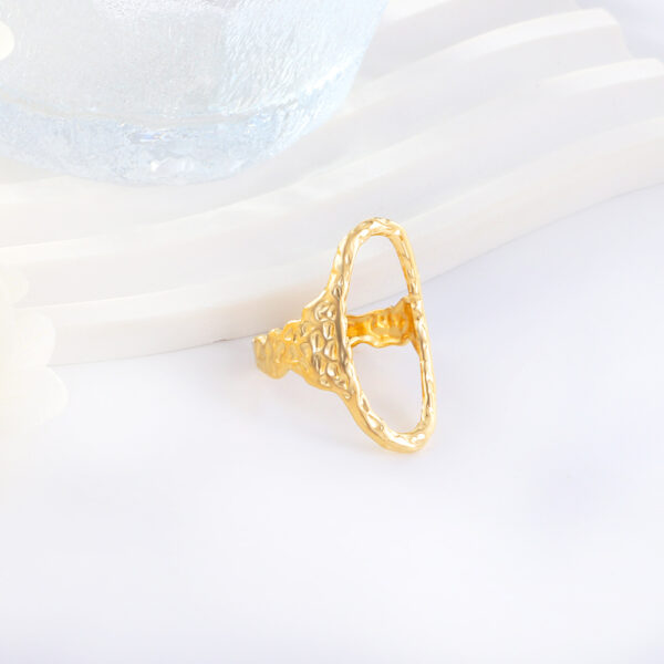Hammered Open Statement Ring