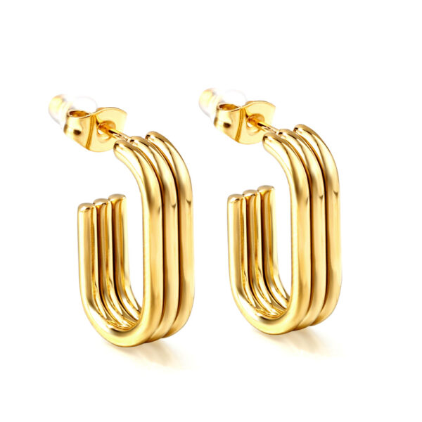 U-Shaped Hoop Earrings