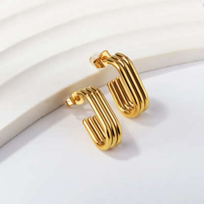 U-Shaped Hoop Earrings