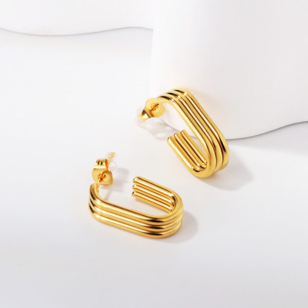 U-Shaped Hoop Earrings