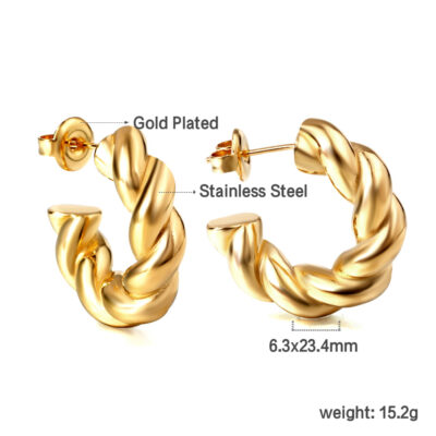 Twisted Hoop Earrings