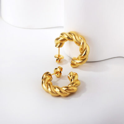 Twisted Hoop Earrings