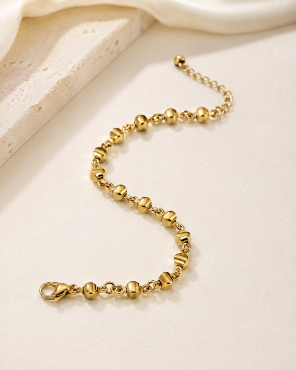 AXORA Gold beaded bracelet Beaded Bracelet